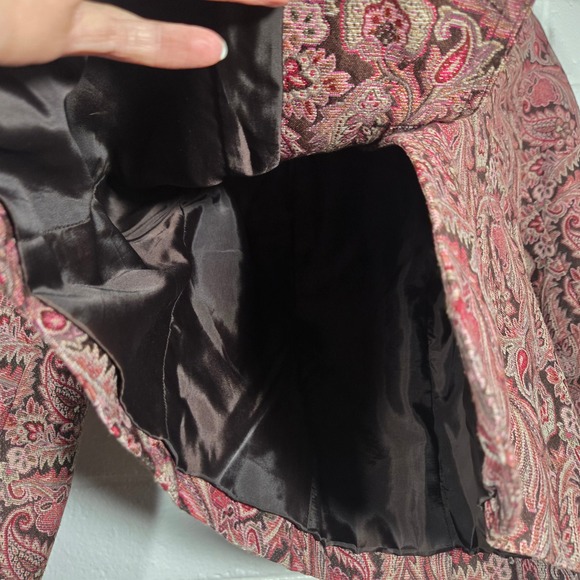 Vtg Paisley Blazer Pink 70s Vibes Office Career Artsy Small Boho Cottage Floral - Picture 5 of 7